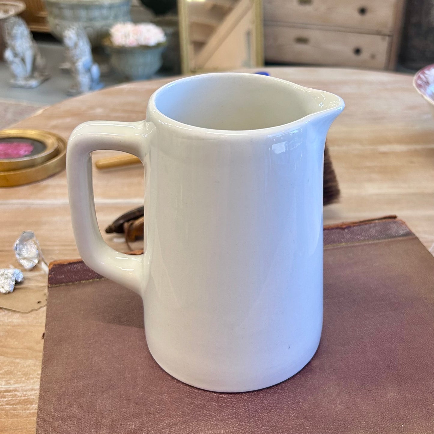 Antique English Vitrified Ironstone Pitcher John Maddock & Sons Ltd., England | Circa 1920–1940