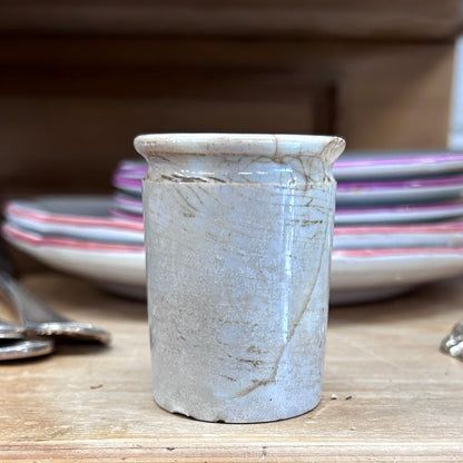 Antique English Stoneware Jam Jars - sold individually