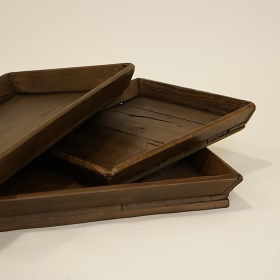 Atticus Vintage Wood Tray
