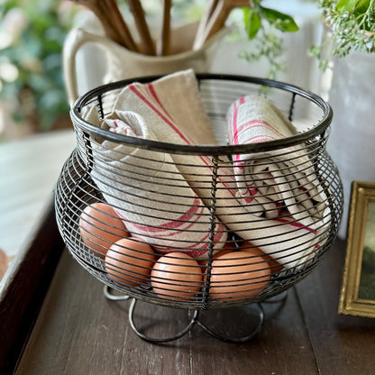 Vintage Wire Egg Basket