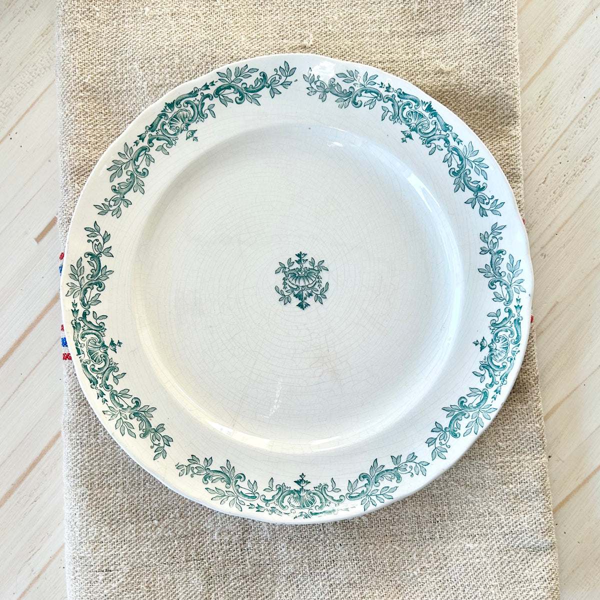 Antique French Longchamp “Régent” Faïence Plate – 12”