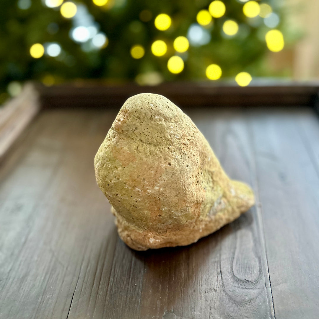 French vintage stone carved Garden dove