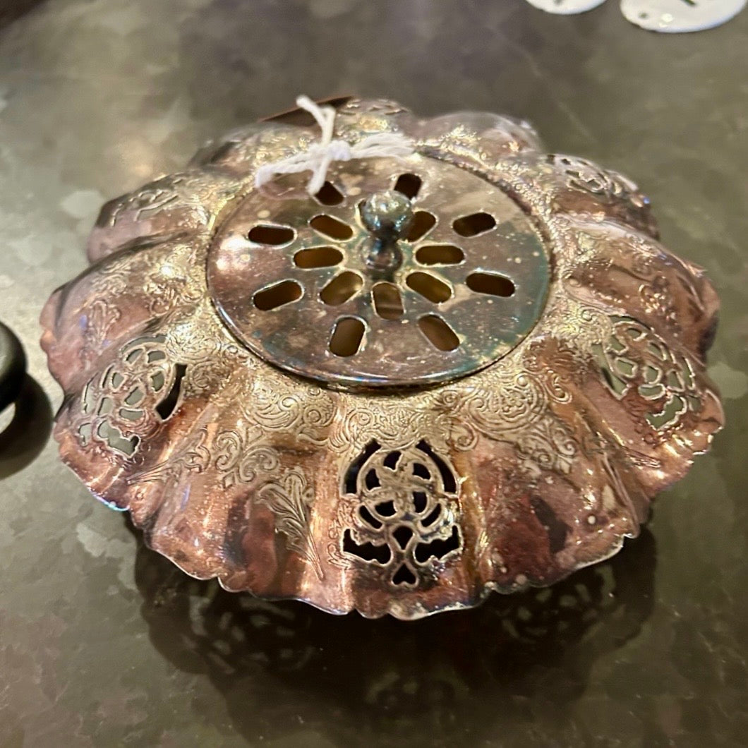 Antique Reed & Barton Silverplate Flower Frog (c. 1890–1920)