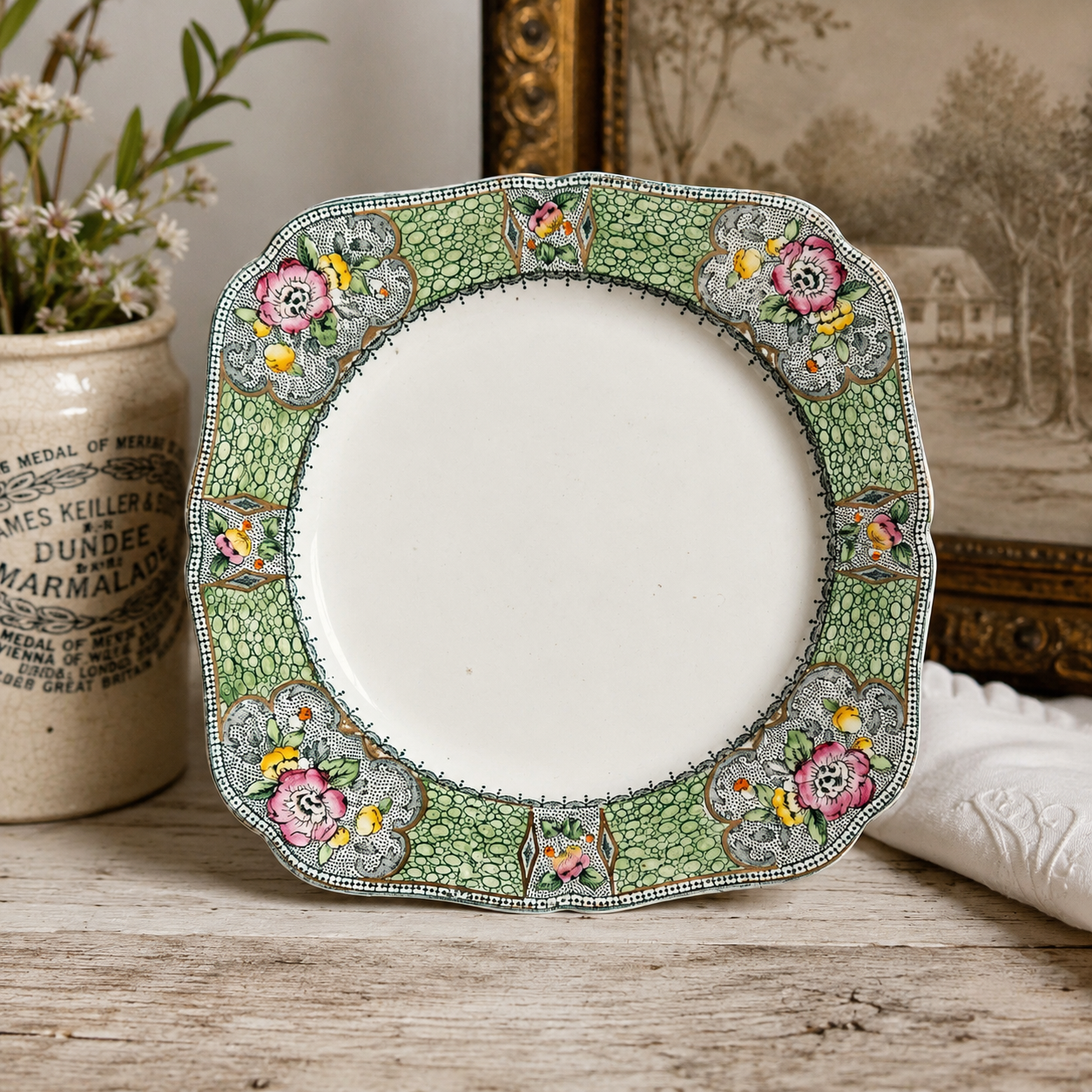 Vintage English Kingsley Floral Plate