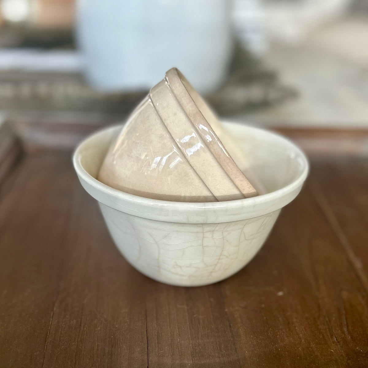 Antique Traditional English ironstone Pudding Bowls