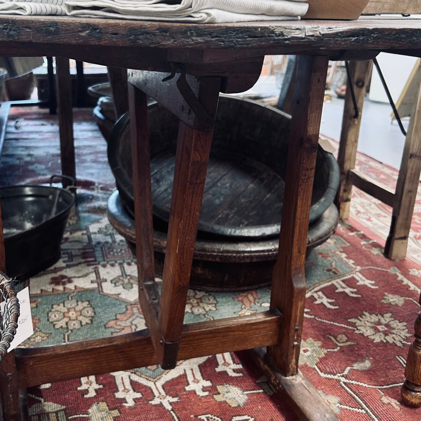 Antique French Folding Vendange (Wine Tasting) Table
France, circa 1850-1890