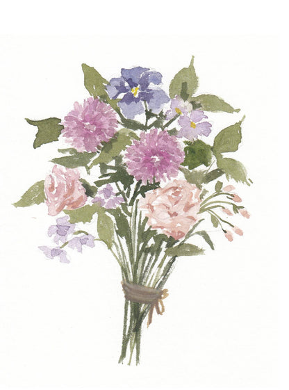 NEW Carte de souhaits - Les Dalias / Greeting Card