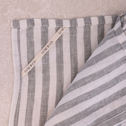 Soft Green Linen Ruffle Dish Towel