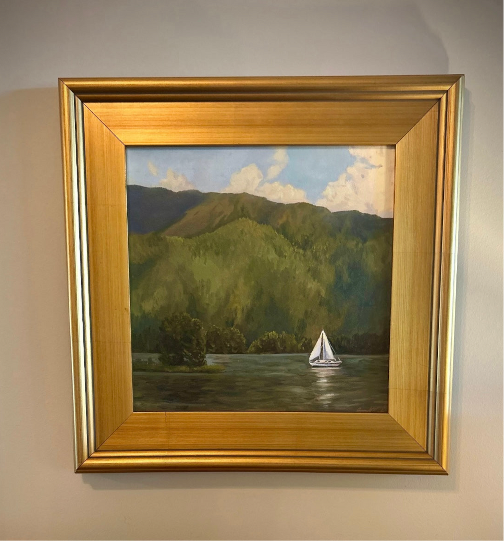 Sailing-original (framed) art by Jacob Mark