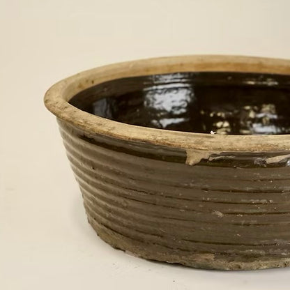 Antique European Glazed Earthenware Bowl