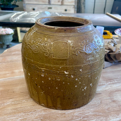 Antique European Glazed Stoneware Storage Jar
Circa 1880–1910