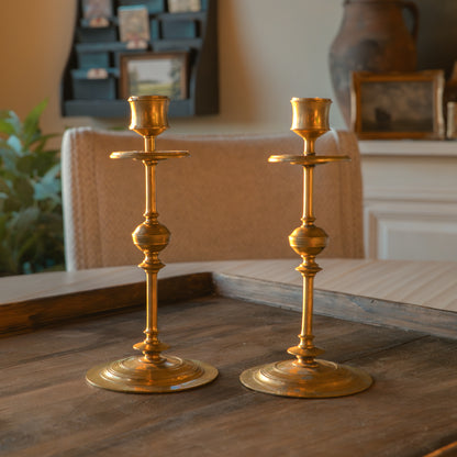 Antique French Brass Candlestick