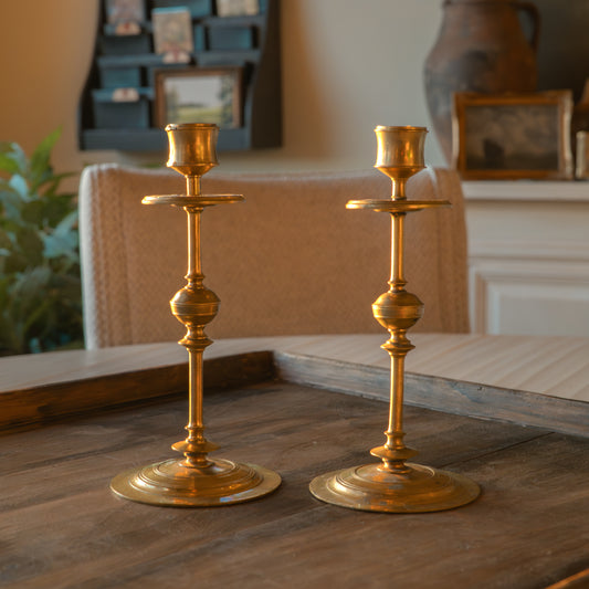 Antique French Brass Candlestick