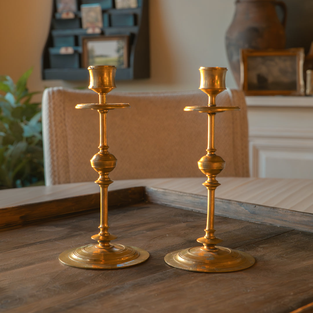 Antique French Brass Candlestick