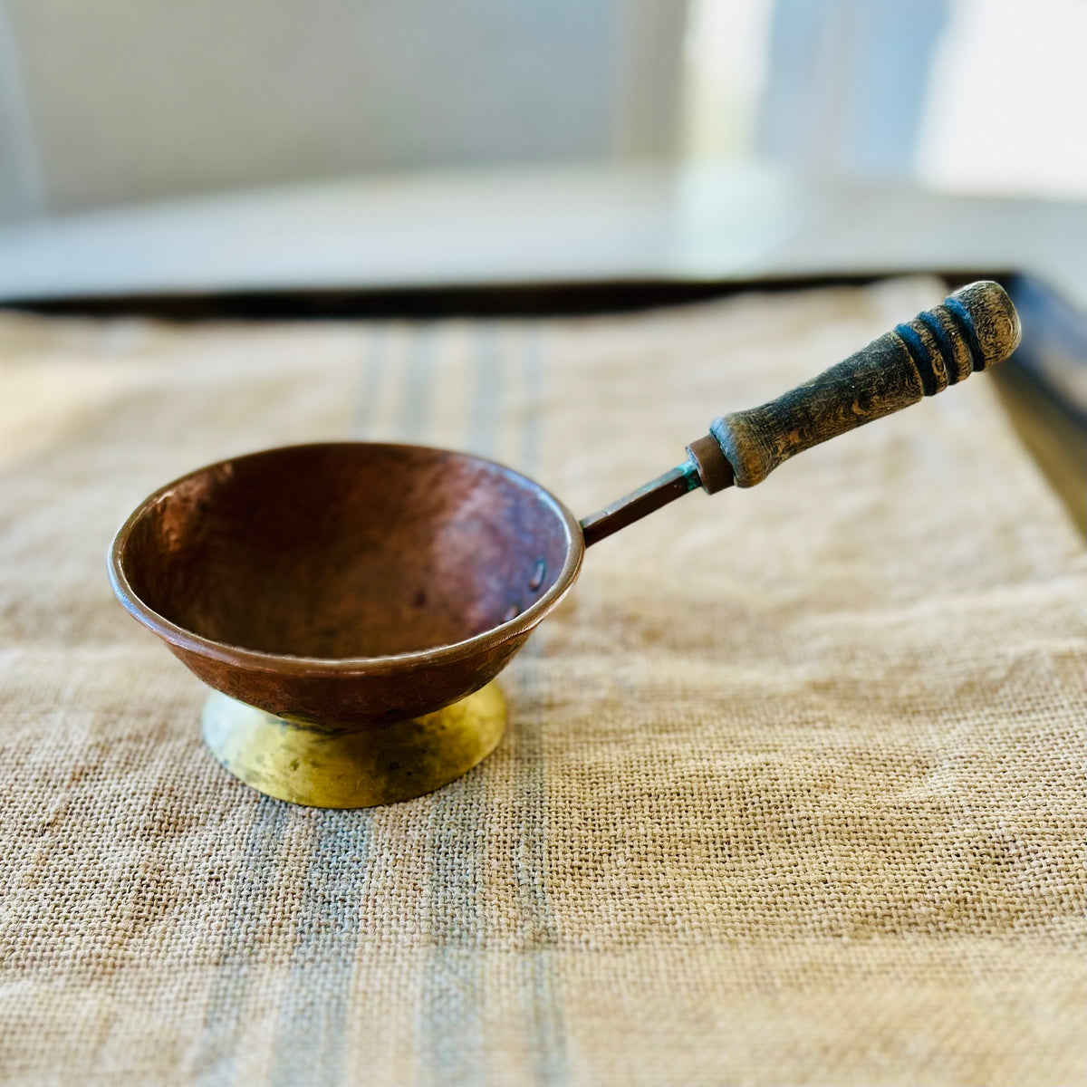 Antique French copper pot server