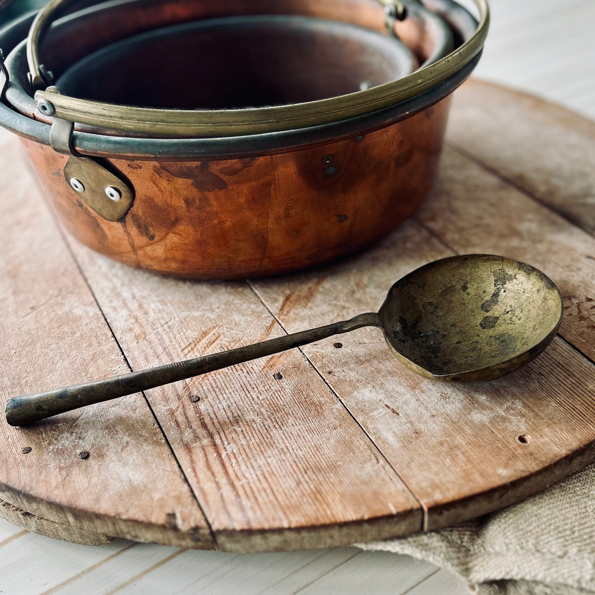 Antique Brass Ladle | European Kitchenware | Early 20th Century