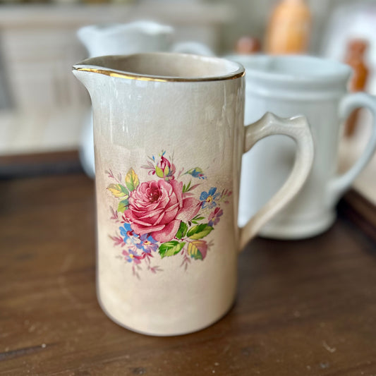 Vintage English Rose Pitcher