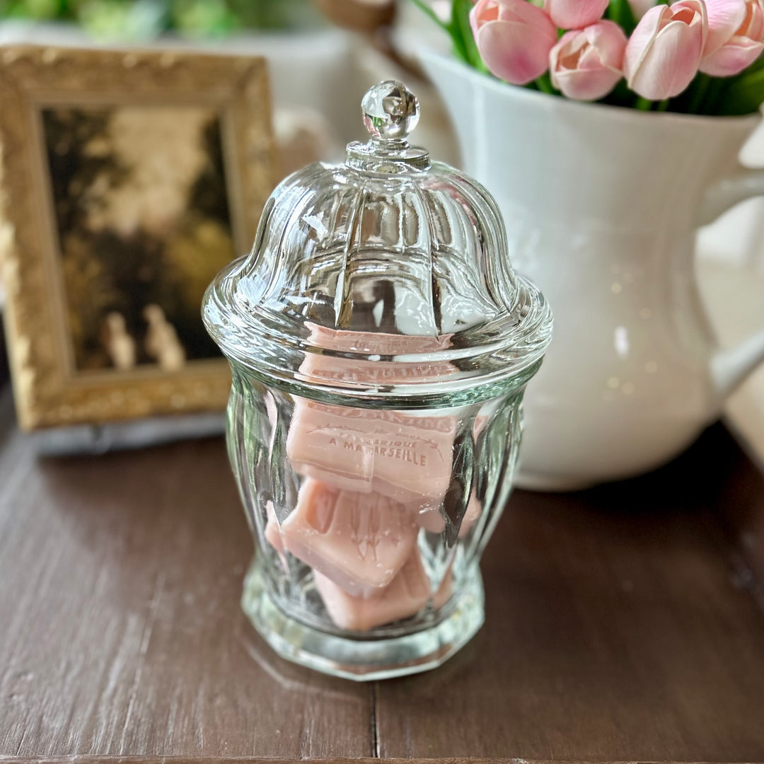 Vintage Indiana Glass Lidded Jar