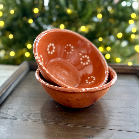 Pair of vintage French terracotta bowls