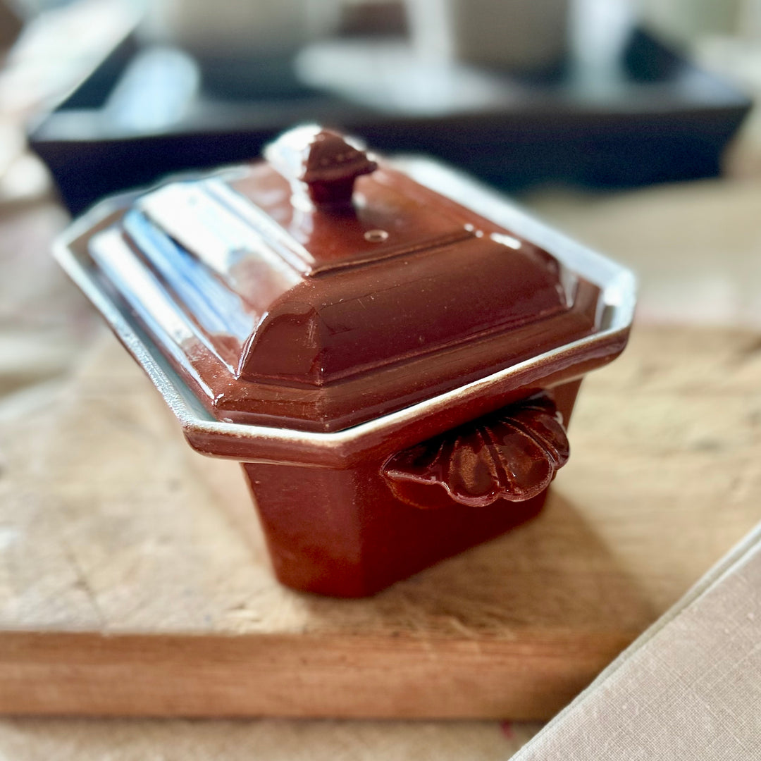 Vintage Belgian Stoneware Terrine Dish