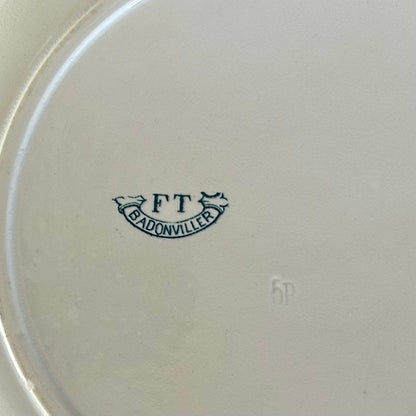Vintage French Faïence Plate — Badonviller (11″)