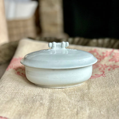Antique Ironstone Covered Dish