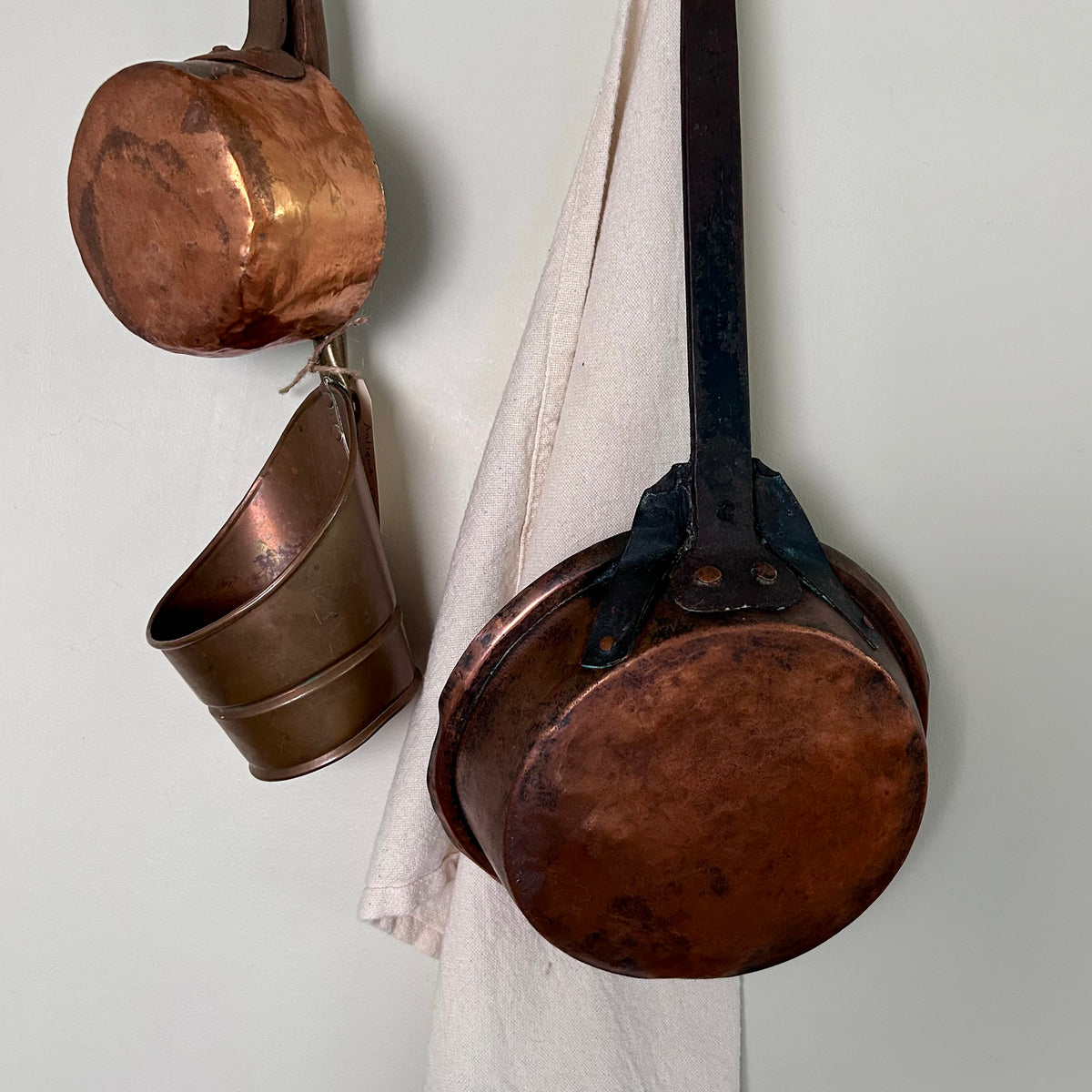 Antique French Copper Saucepan with Forged Iron Handle
Circa 1880–1920