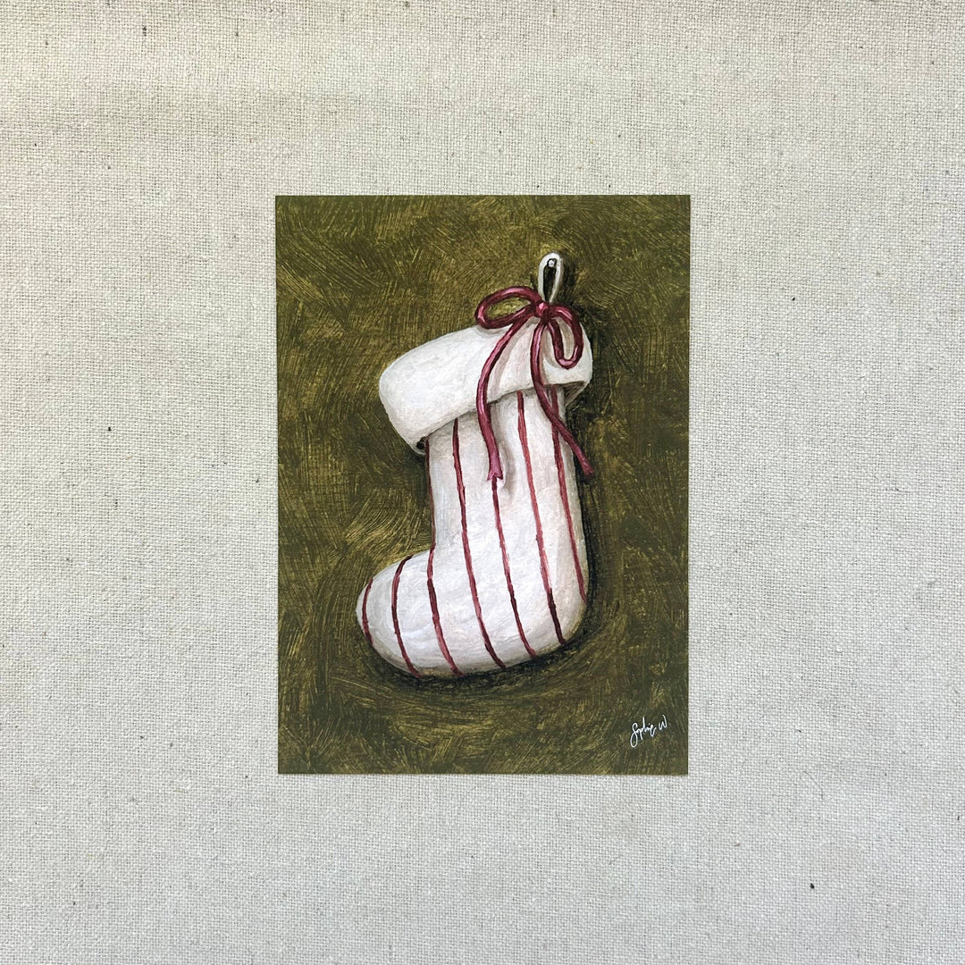 "Pinstriped Stocking" Framed Fine Art Print
