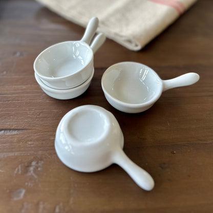 Vintage Ironstone Condiment Scoops (Set of 4)
