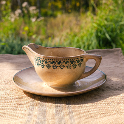 French sarreguemines digoin gravy boat