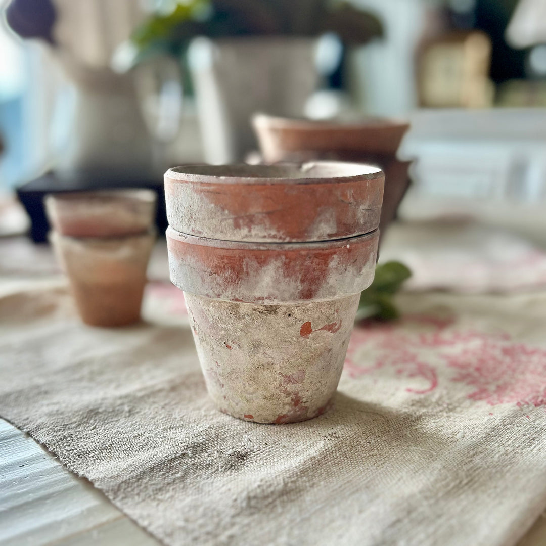 Antique French Terracotta Garden Pots