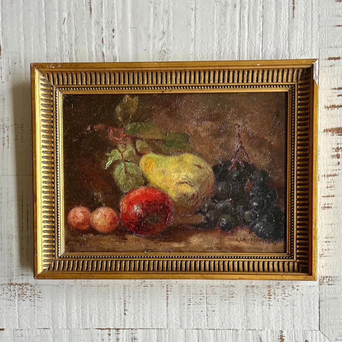 Fruits of autumn - vintage oil on board