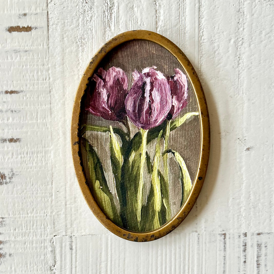 “tulips ii” 4x6"(Framed)