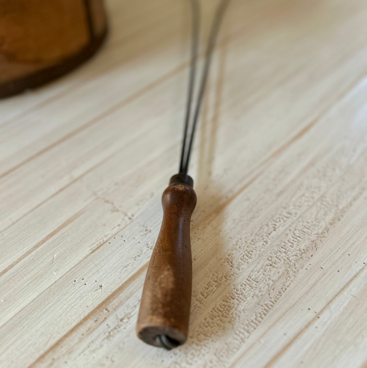 Primitive Rug Beater with Hand-Turned Handle
