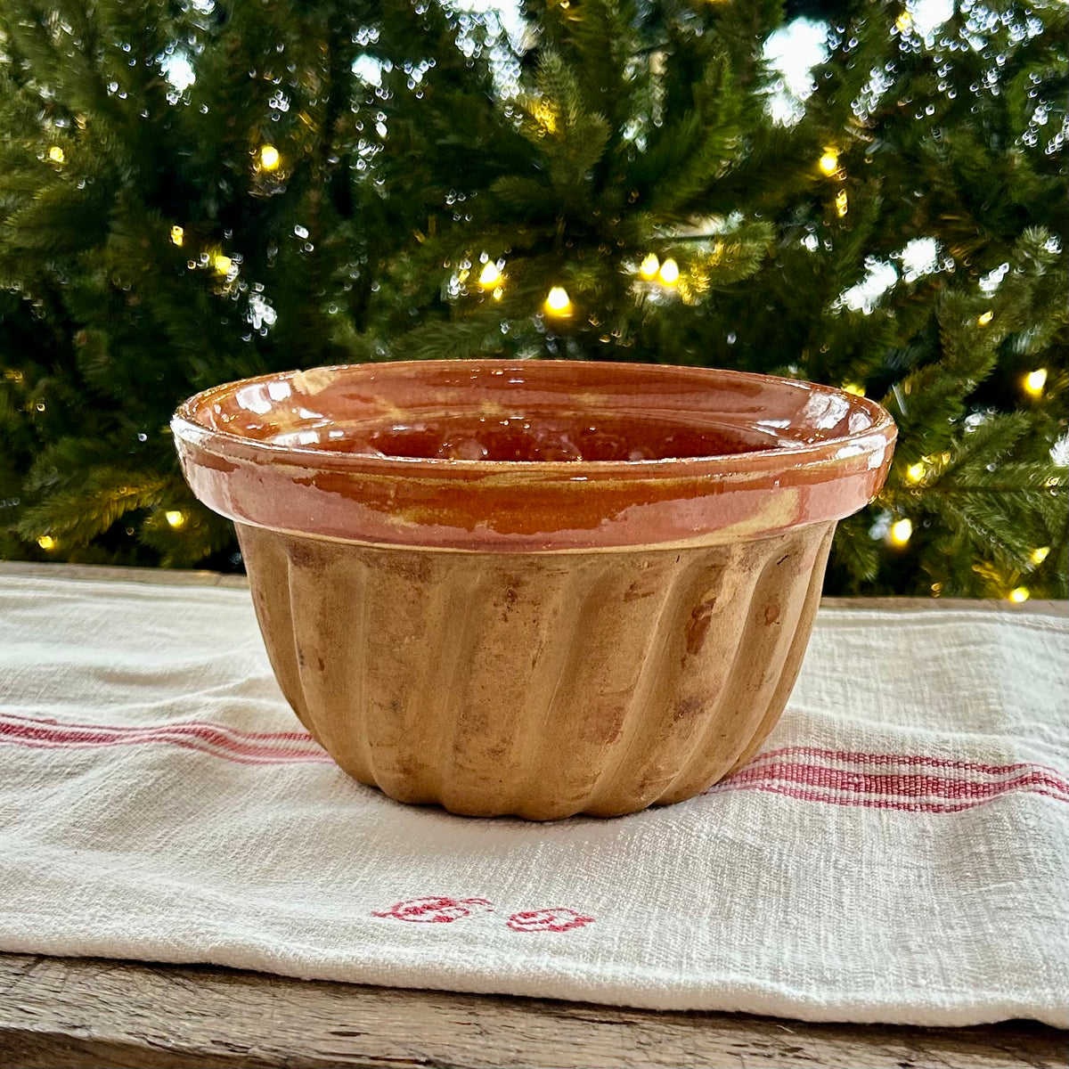 Vintage French Terracotta Kouglof Mold