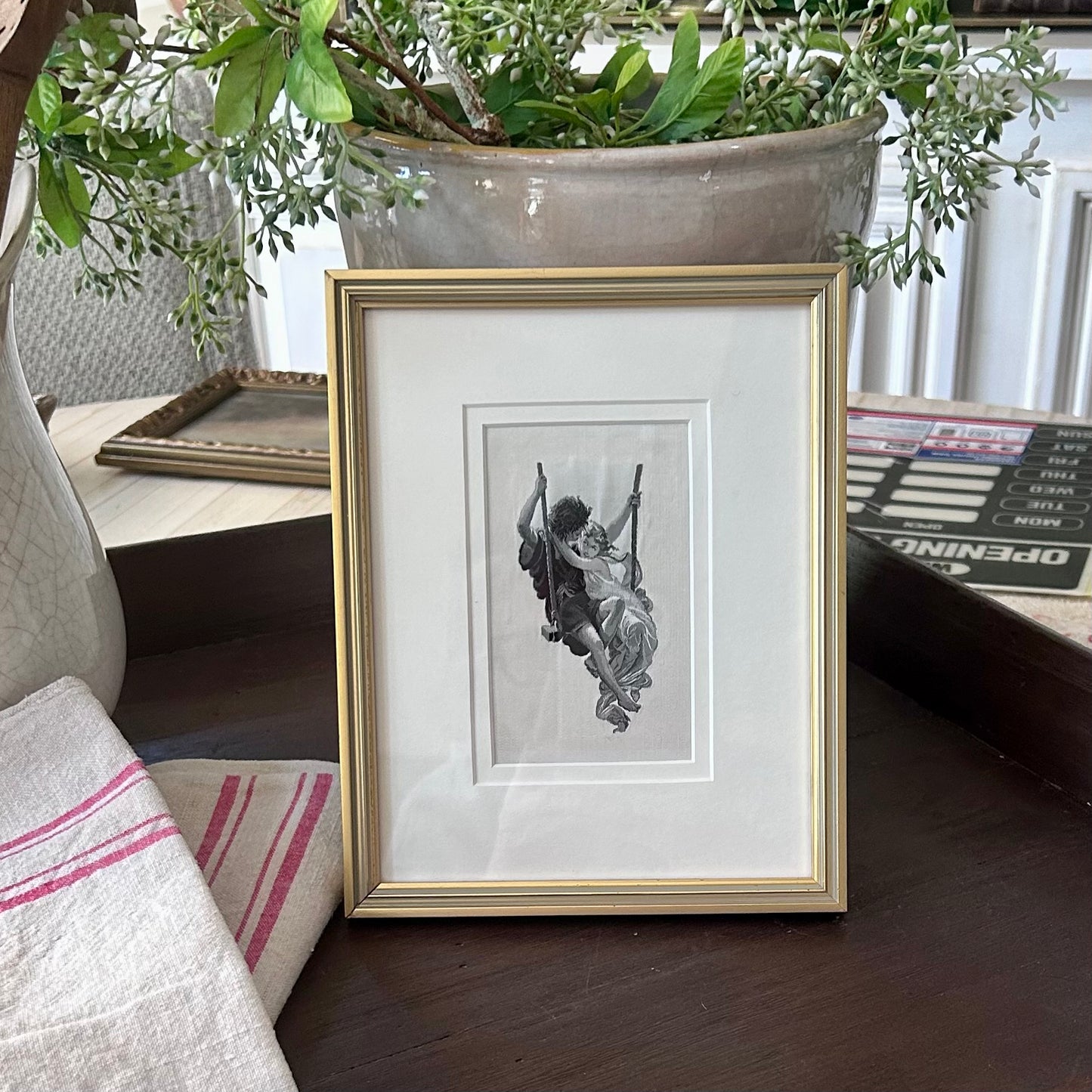 Vintage French Woven Silk Picture – Le Printemps