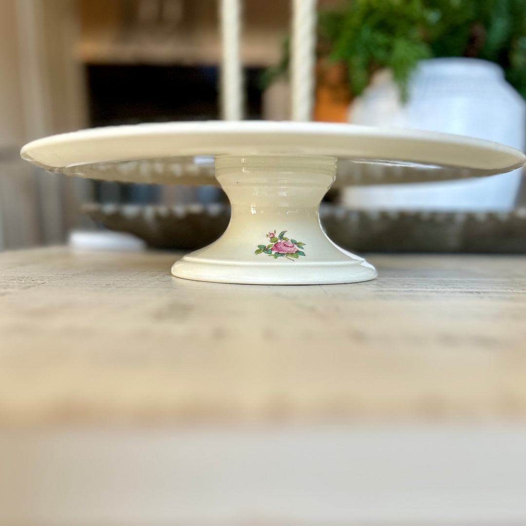 Antique Spode “Blushing Rose” Pedestal Cake Stand