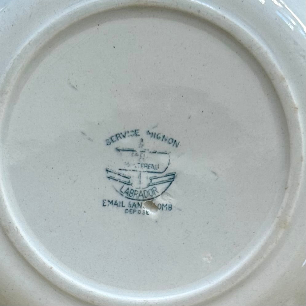 Antique French Faïence Soup Plate – Service Mignon by Labrador (9.5”)