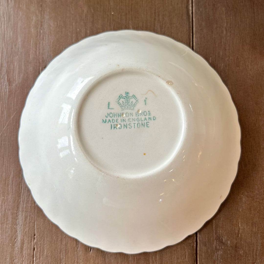 Vintage English Ironstone Floral Dish