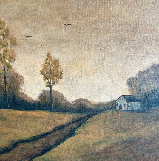 The Golden Hour-Framed Original acrylic on canvas 12x16”
