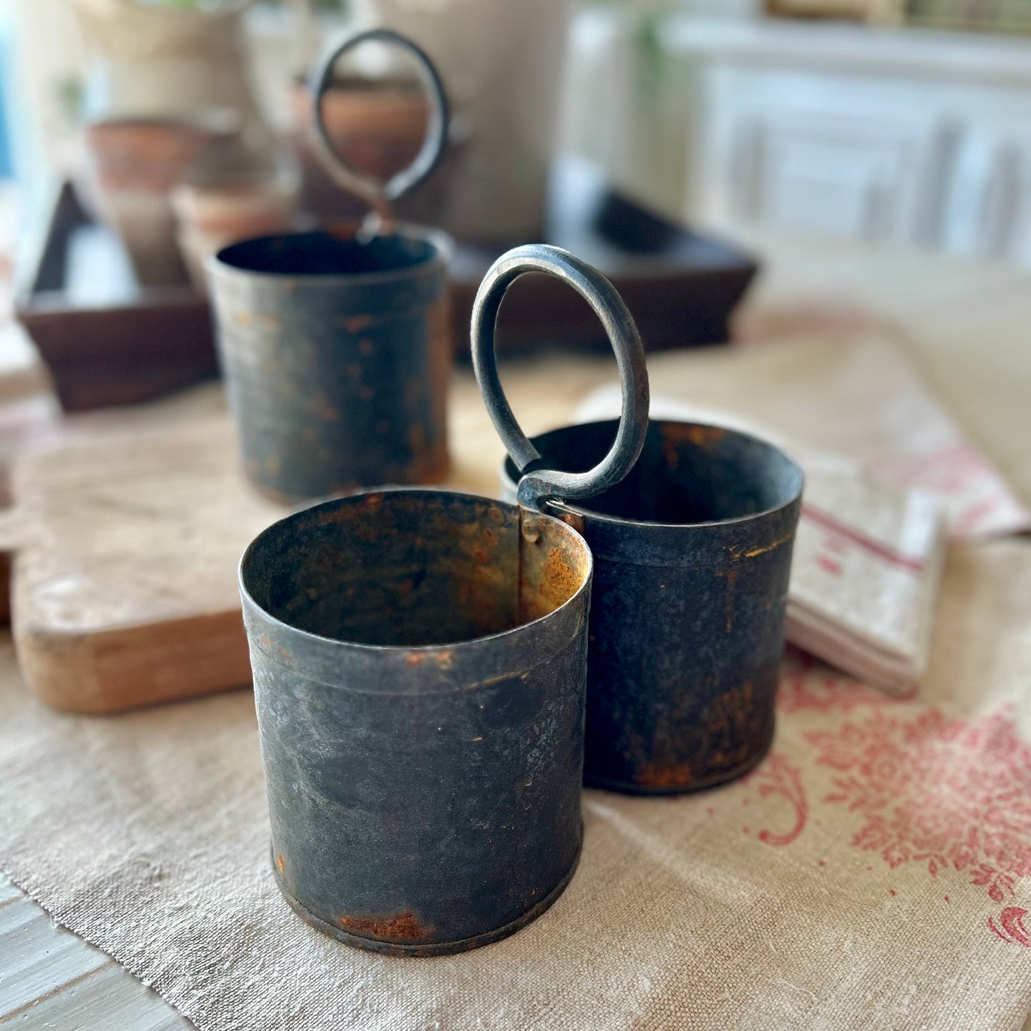 Primitive European Milk Holders — Single & Double