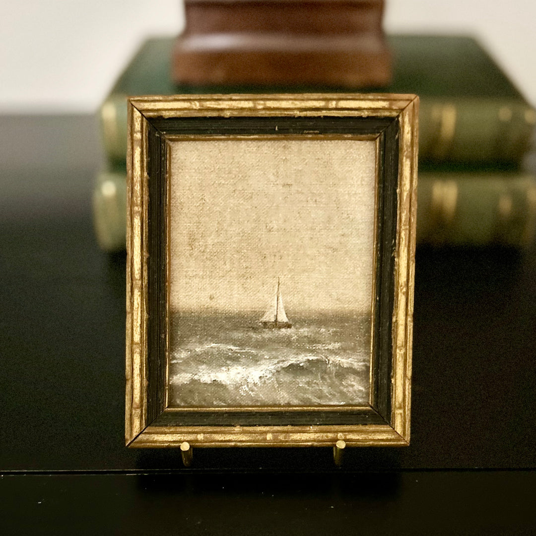 Vintage style Seascape Print Pair in Gilt Frame