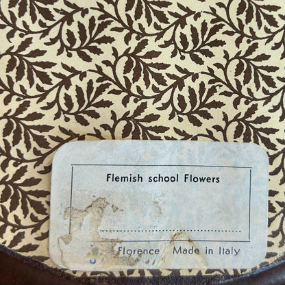 Vintage Italian Silk Floral Print | Flemish School Style