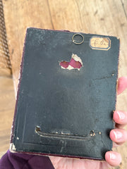Small Leather Portrait Frame with Hand-Coloured Sailor Boy Photograph.