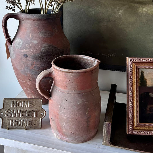 Antique French Provincial Terracotta Pitcher