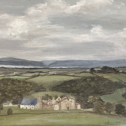 Vintage European Countryside Landscape on Canvas