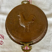 Vintage French copper rooster mold