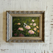 Original Oil Floral Painting in Vintage-Style Frame