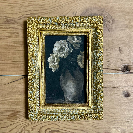 Set of Three Floral Still Life Prints in Ornate gilt frames