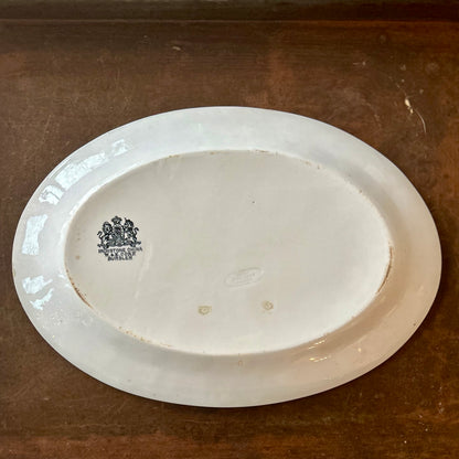 Antique English Ironstone Oval Platter — W. & E. Corn, Burslem